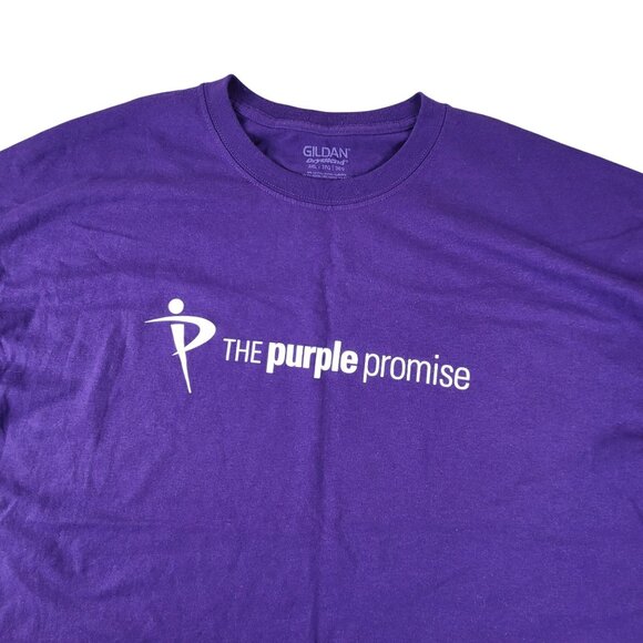 The Purple Promise T-Shirt White Logo Gildan Adult Unisex 3XL Cotton Tee JH1807 - Picture 3 of 4